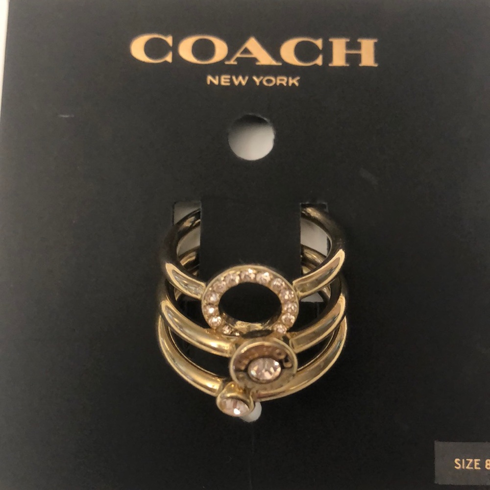 Coach Open Circle Halo Ring Set - Picture 2 of 3